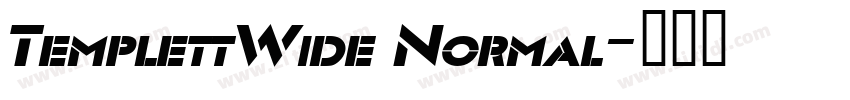 TemplettWide Normal字体转换